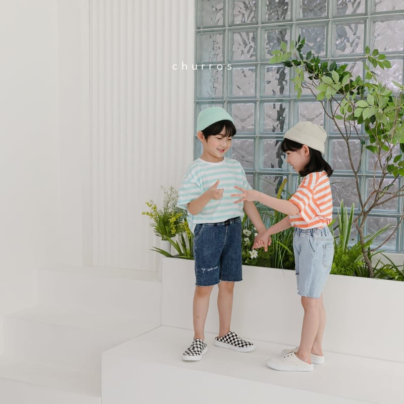 CHURROS - Korean Children Fashion - #Kfashion4kids - Summer Stripes Tee - 8
