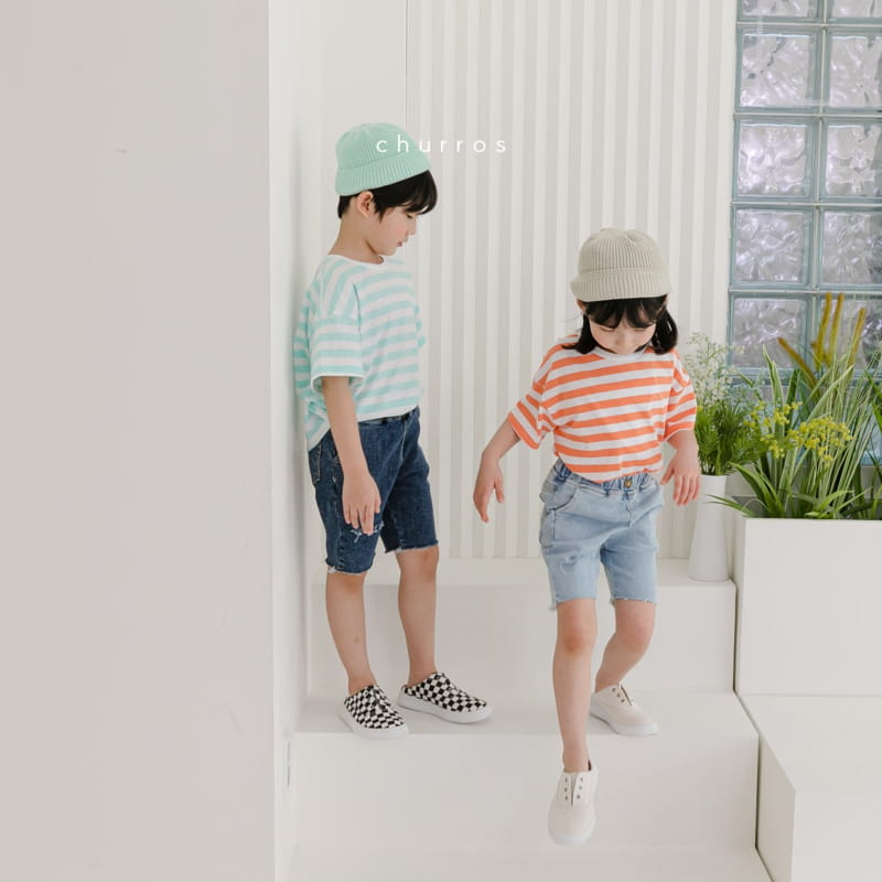 CHURROS - Korean Children Fashion - #Kfashion4kids - Summer Stripes Tee - 9