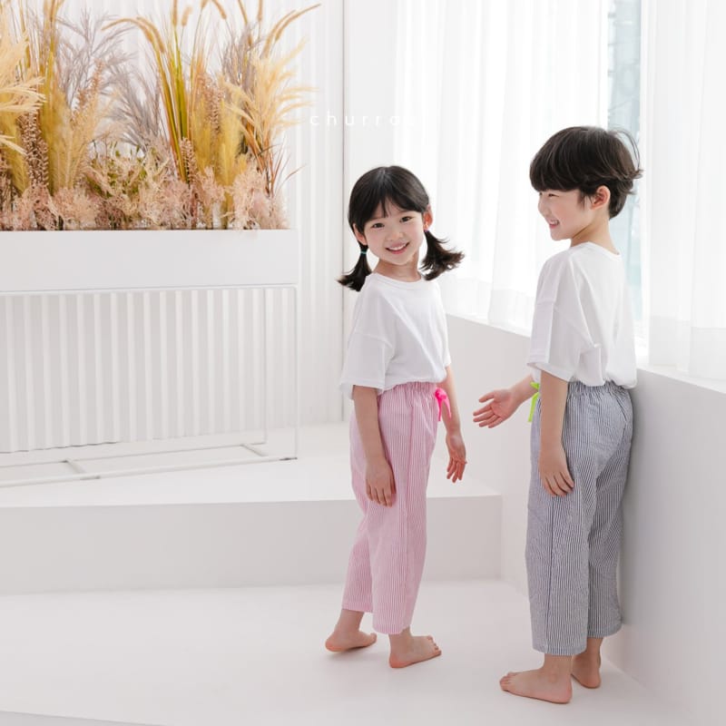 CHURROS - Korean Children Fashion - #Kfashion4kids - Stripes Pajama Pants - 12