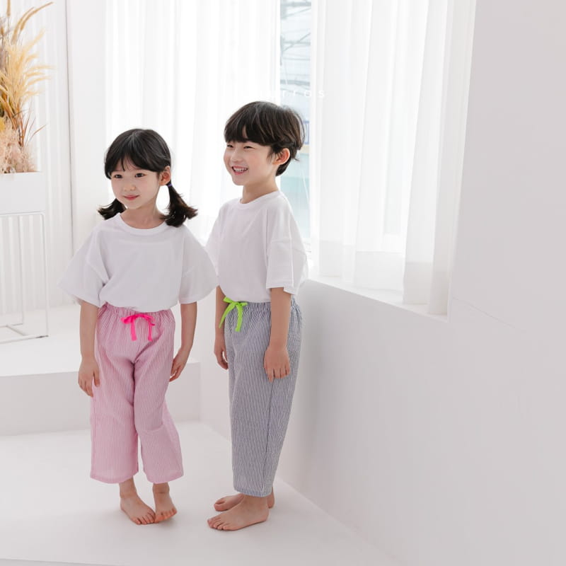 CHURROS - Korean Children Fashion - #Kfashion4kids - Stripes Pajama Pants - 8