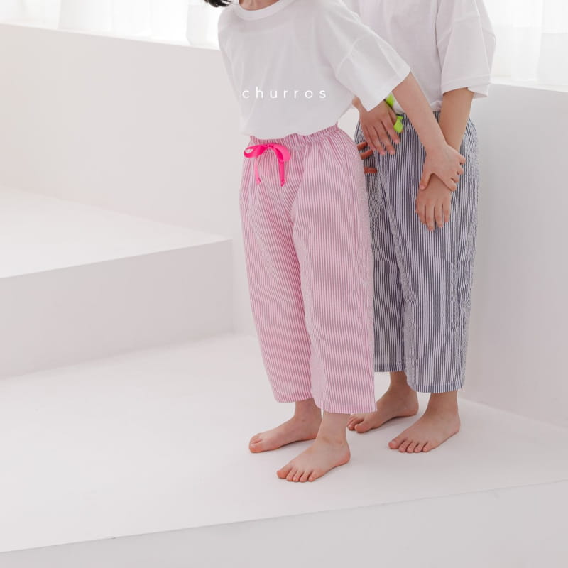 CHURROS - Korean Children Fashion - #Kfashion4kids - Stripes Pajama Pants - 9