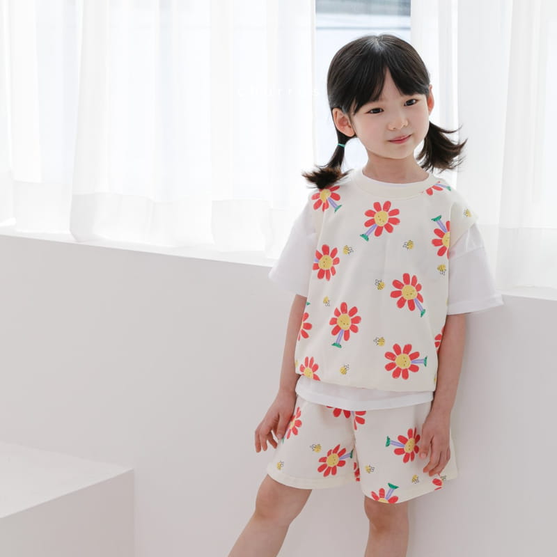 CHURROS - Korean Children Fashion - #Kfashion4kids - Porm Porm Top Bottom Set - 12