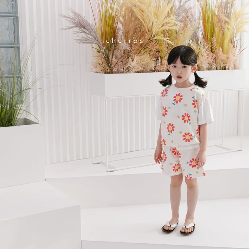 CHURROS - Korean Children Fashion - #Kfashion4kids - Porm Porm Top Bottom Set - 6