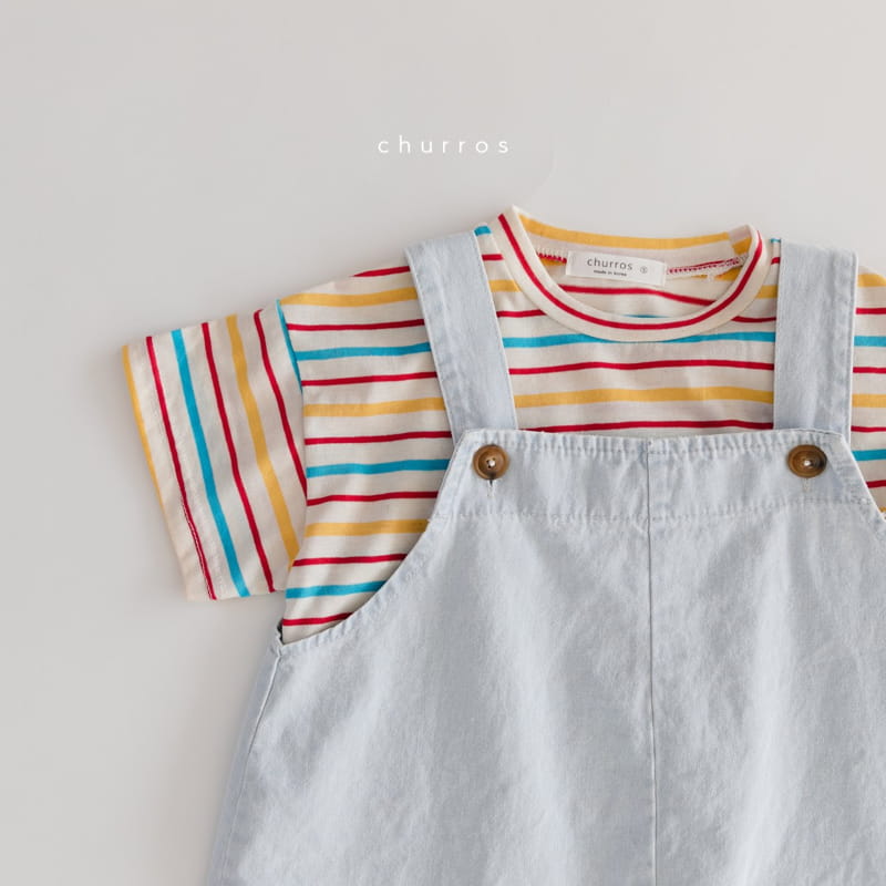 CHURROS - Korean Children Fashion - #Kfashion4kids - Pocket Denim Dungarees Shorts - 12
