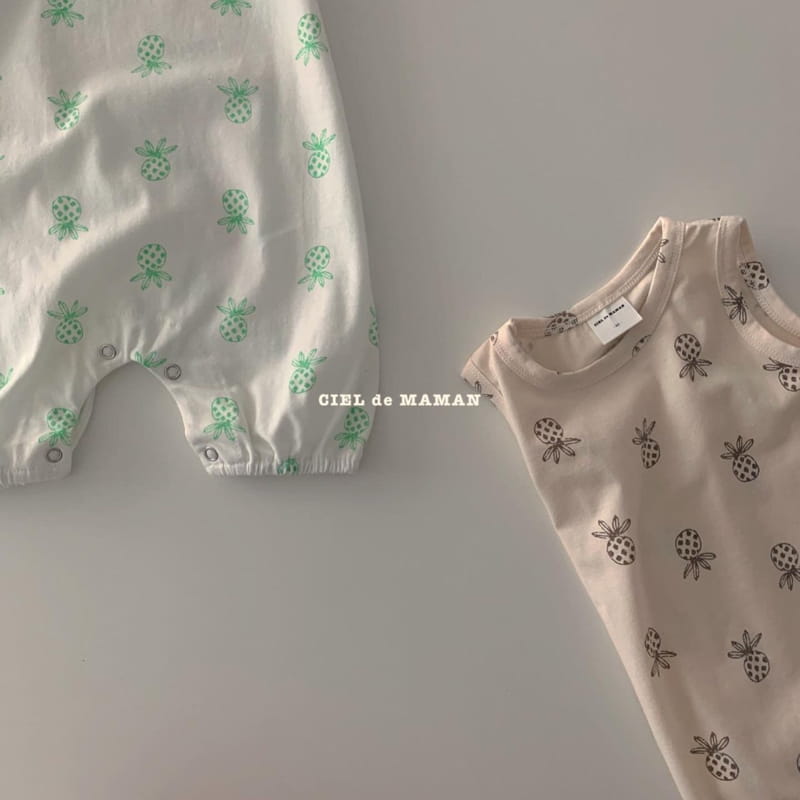 CIEL DE MAMAN - Korean Children Fashion - #Kfashion4kids - Pineapple Bodysuit - 8