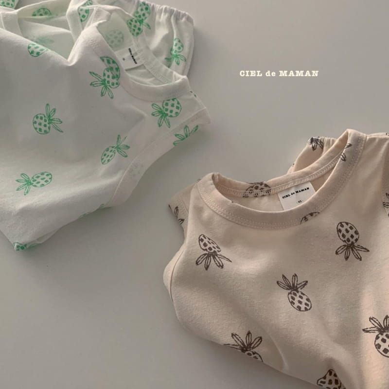CIEL DE MAMAN - Korean Children Fashion - #Kfashion4kids - Pineapple Bodysuit - 9