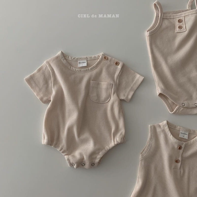 CIEL DE MAMAN - Korean Children Fashion - #Kfashion4kids - Waffle Jumpsuit - 8