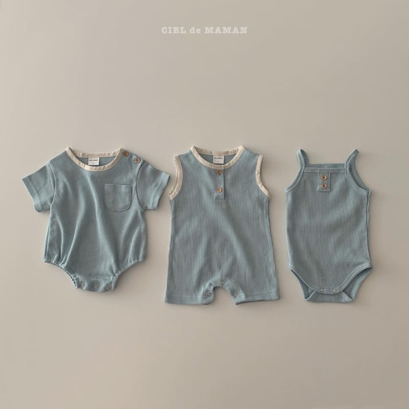 CIEL DE MAMAN - Korean Children Fashion - #Kfashion4kids - Waffle String Bodysuit