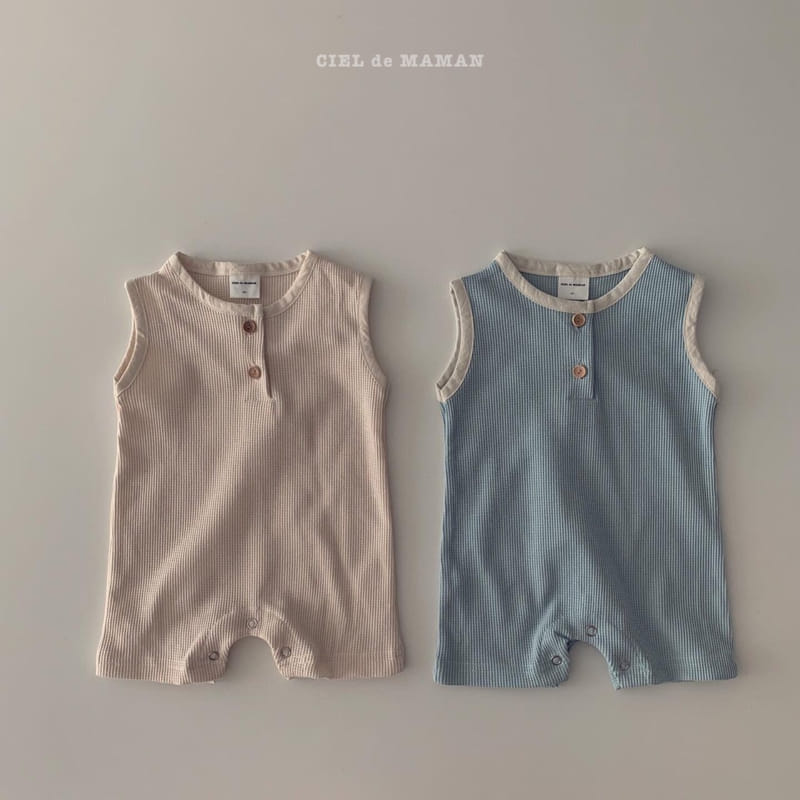 CIEL DE MAMAN - Korean Children Fashion - #Kfashion4kids - Waffle String Bodysuit - 5