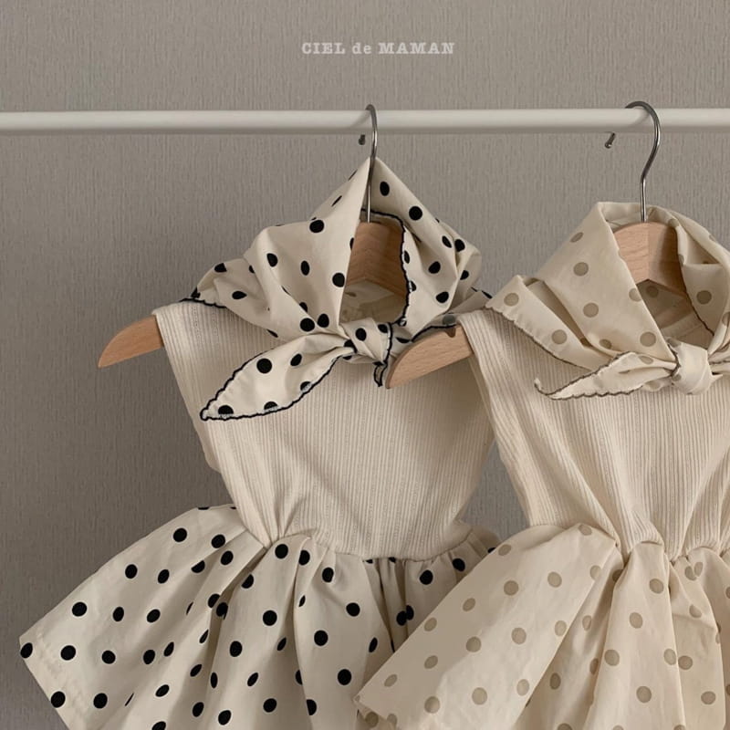CIEL DE MAMAN - Korean Children Fashion - #Kfashion4kids - Dots One-piece Bodysuit - 2