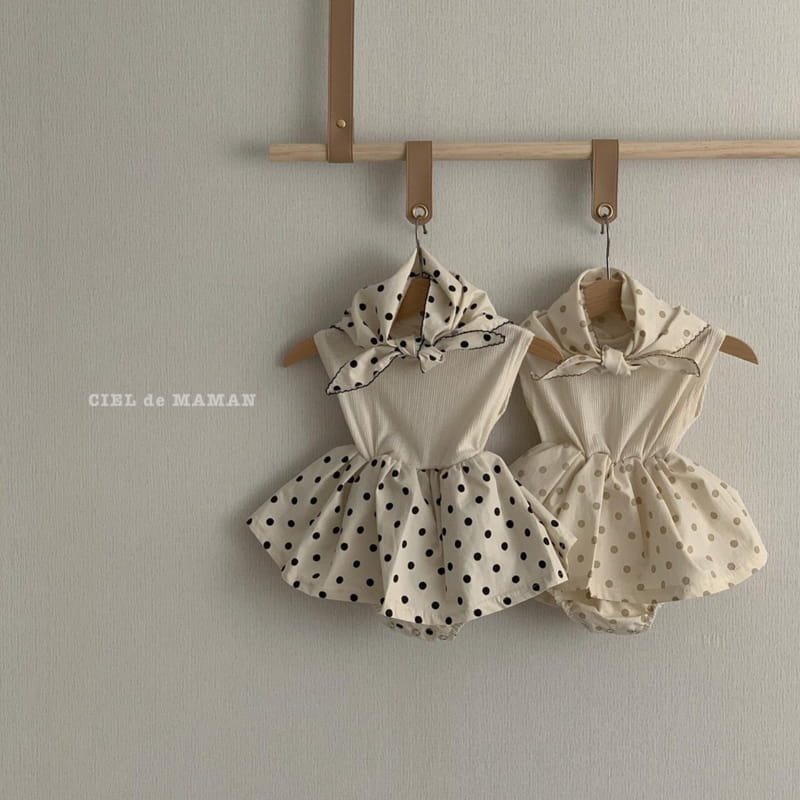 CIEL DE MAMAN - Korean Children Fashion - #Kfashion4kids - Dots One-piece Bodysuit - 3