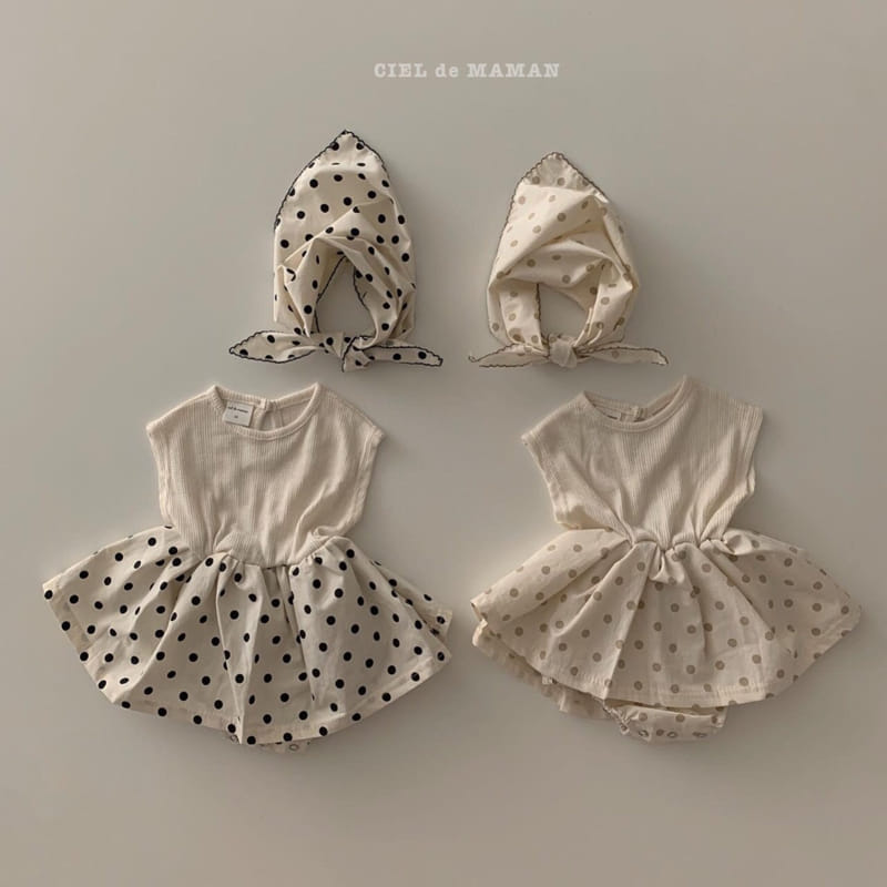 CIEL DE MAMAN - Korean Children Fashion - #Kfashion4kids - Dots One-piece Bodysuit - 4