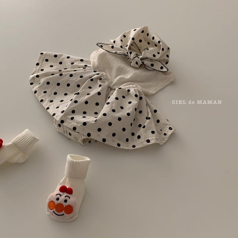 CIEL DE MAMAN - Korean Children Fashion - #Kfashion4kids - Dots One-piece Bodysuit - 8