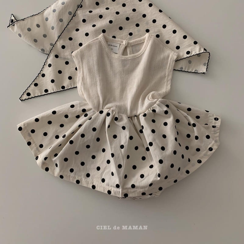 CIEL DE MAMAN - Korean Children Fashion - #Kfashion4kids - Dots One-piece Bodysuit - 9