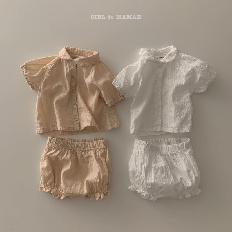 CIEL DE MAMAN - Korean Children Fashion - #Kfashion4kids - Islet Top Bloomer Set