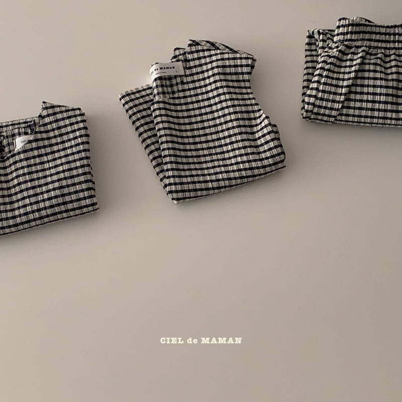 CIEL DE MAMAN - Korean Children Fashion - #Kfashion4kids - Check Check Pleats Top Bottom Set - 7