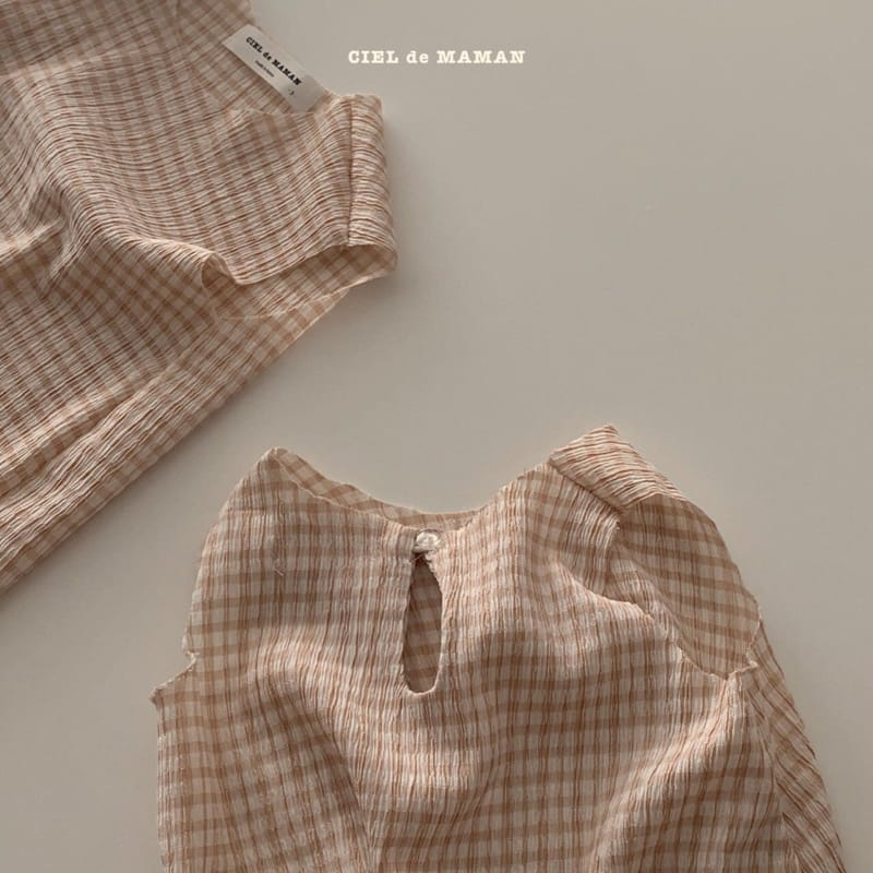 CIEL DE MAMAN - Korean Children Fashion - #Kfashion4kids - Check Check Pleats Top Bottom Set - 9