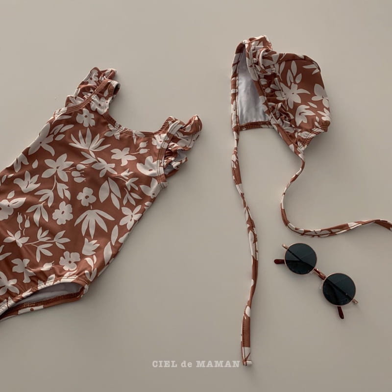 CIEL DE MAMAN - Korean Children Fashion - #Kfashion4kids - Flower One-piece Swimwear - 10