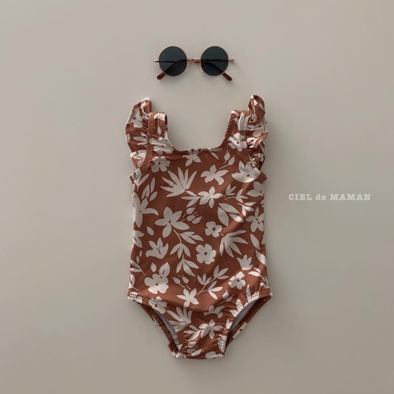 CIEL DE MAMAN - Korean Children Fashion - #Kfashion4kids - Flower One-piece Swimwear - 3