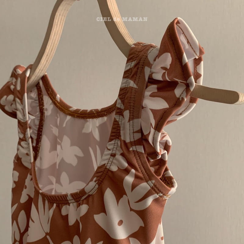 CIEL DE MAMAN - Korean Children Fashion - #Kfashion4kids - Flower One-piece Swimwear - 6