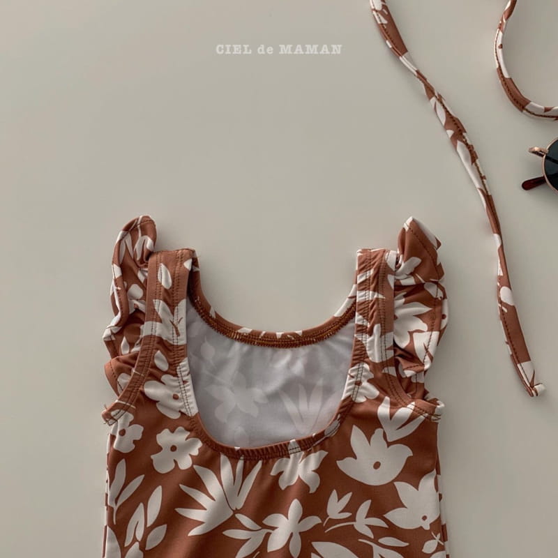 CIEL DE MAMAN - Korean Children Fashion - #Kfashion4kids - Flower One-piece Swimwear - 9