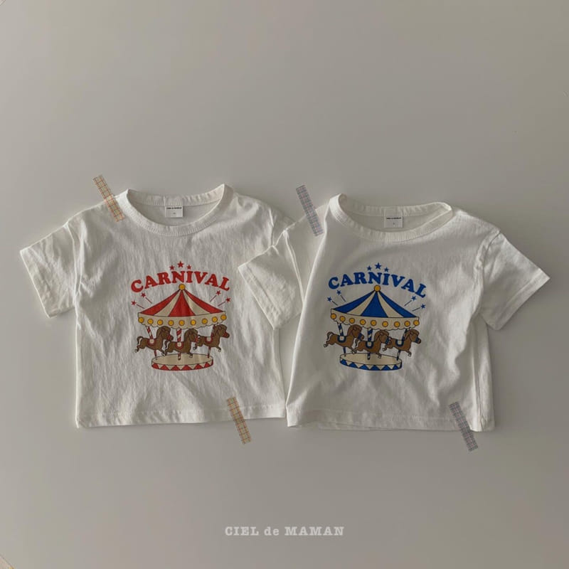 CIEL DE MAMAN - Korean Children Fashion - #Kfashion4kids - Merry Go Round Short Sleeves Tee - 10