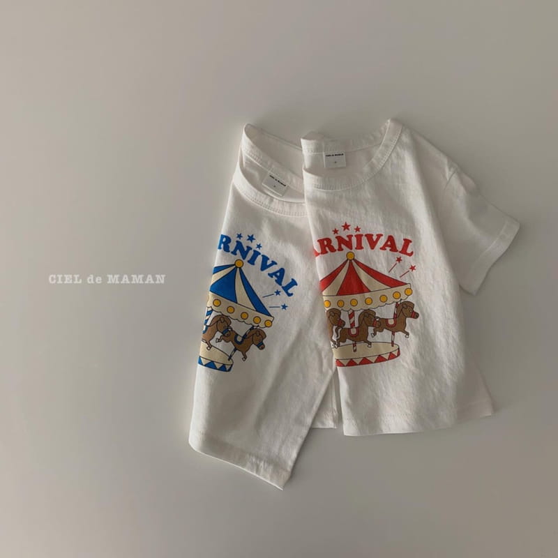 CIEL DE MAMAN - Korean Children Fashion - #Kfashion4kids - Merry Go Round Short Sleeves Tee - 3