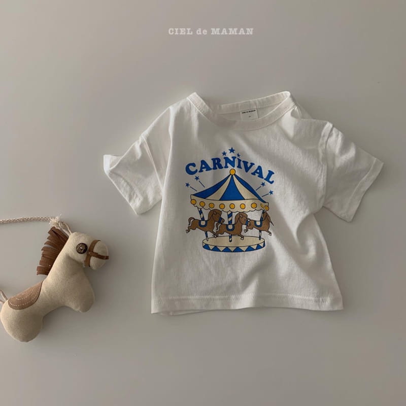 CIEL DE MAMAN - Korean Children Fashion - #Kfashion4kids - Merry Go Round Short Sleeves Tee - 5