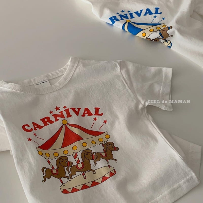 CIEL DE MAMAN - Korean Children Fashion - #Kfashion4kids - Merry Go Round Short Sleeves Tee - 7