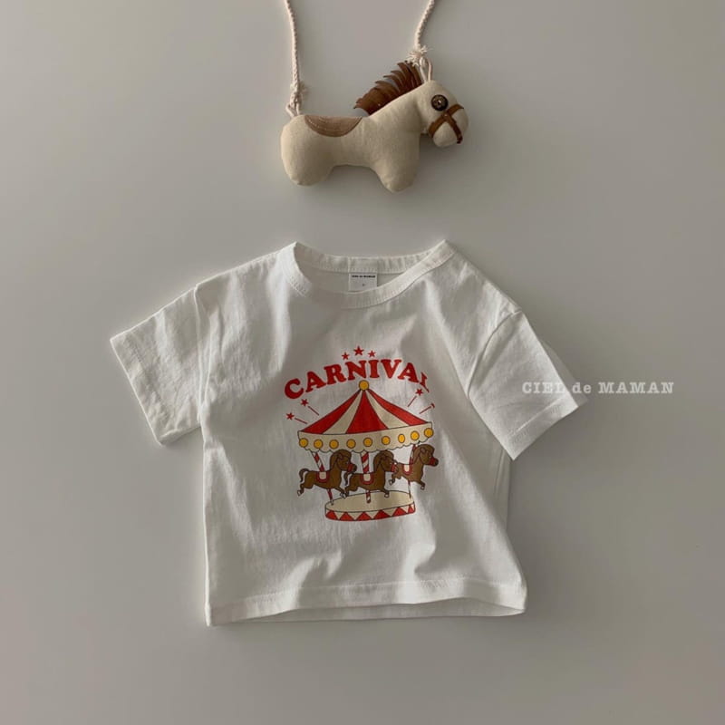 CIEL DE MAMAN - Korean Children Fashion - #Kfashion4kids - Merry Go Round Short Sleeves Tee - 8