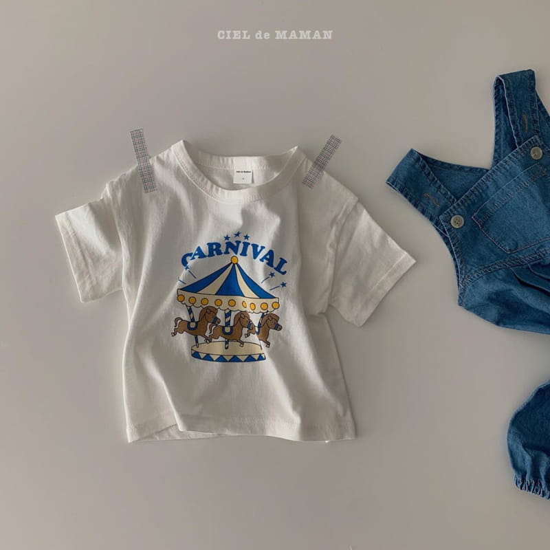 CIEL DE MAMAN - Korean Children Fashion - #Kfashion4kids - Merry Go Round Short Sleeves Tee - 9