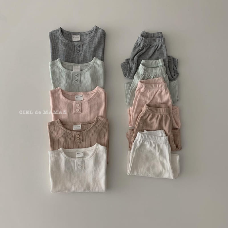 CIEL DE MAMAN - Korean Children Fashion - #Kfashion4kids - Jacquard Top Bottom Set