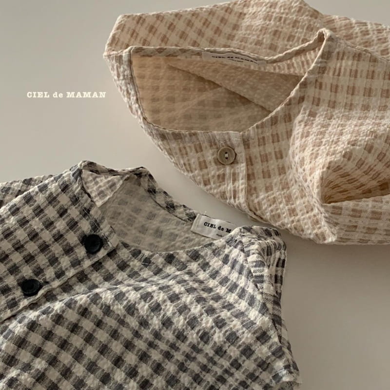 CIEL DE MAMAN - Korean Children Fashion - #Kfashion4kids - Yoruji Check Check Top Bottom Set - 9