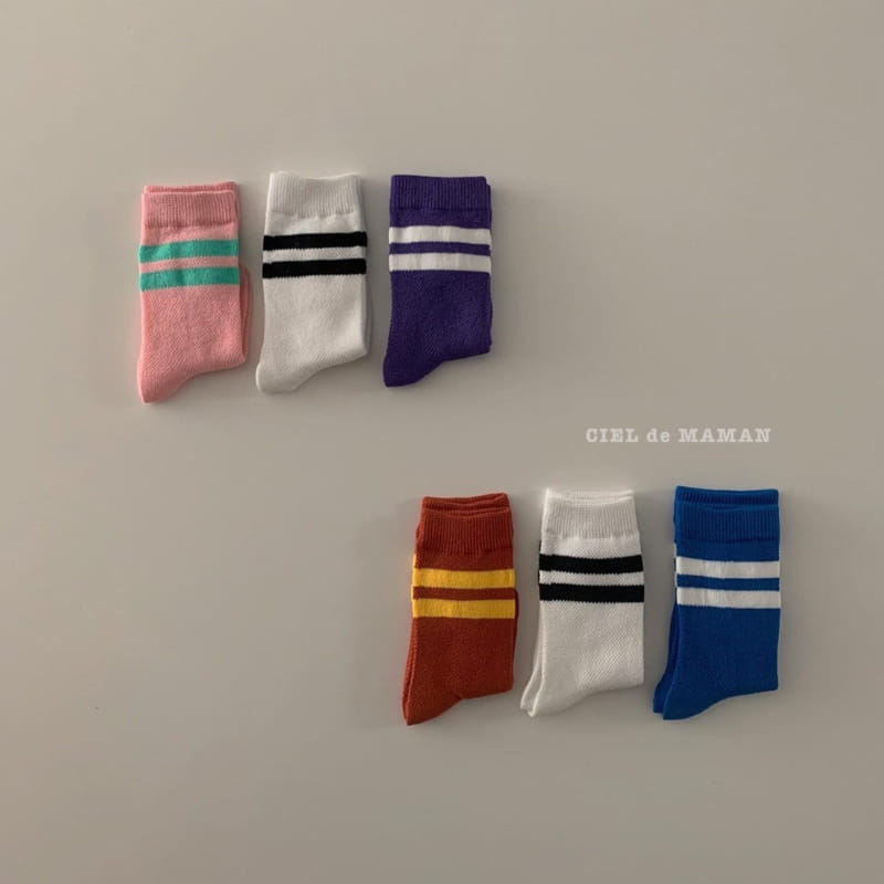 CIEL DE MAMAN - Korean Children Fashion - #Kfashion4kids - Stripes Knee Socks