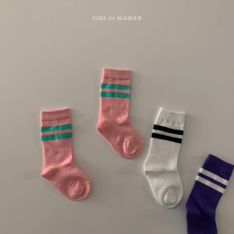 CIEL DE MAMAN - Korean Children Fashion - #Kfashion4kids - Stripes Knee Socks - 10