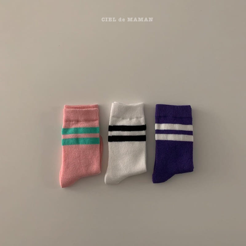 CIEL DE MAMAN - Korean Children Fashion - #Kfashion4kids - Stripes Knee Socks - 3