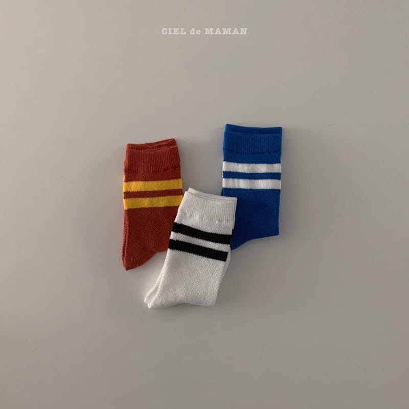 CIEL DE MAMAN - Korean Children Fashion - #Kfashion4kids - Stripes Knee Socks - 6