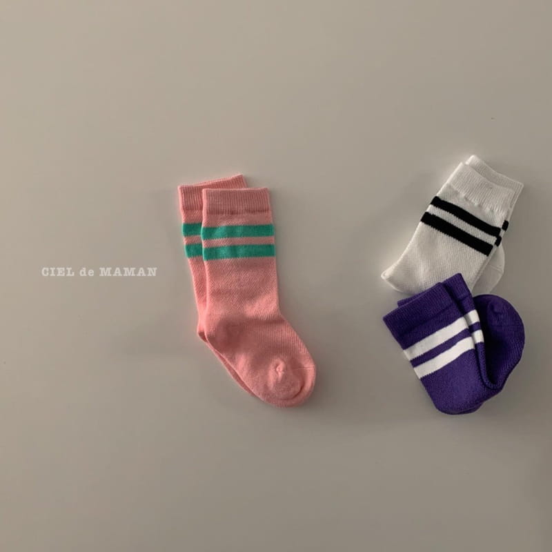 CIEL DE MAMAN - Korean Children Fashion - #Kfashion4kids - Stripes Knee Socks - 7