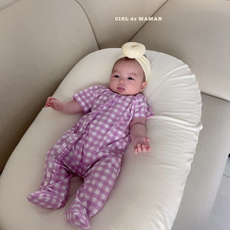 CIEL DE MAMAN - Korean Children Fashion - #Kfashion4kids - Check Frill All-in-one - 2