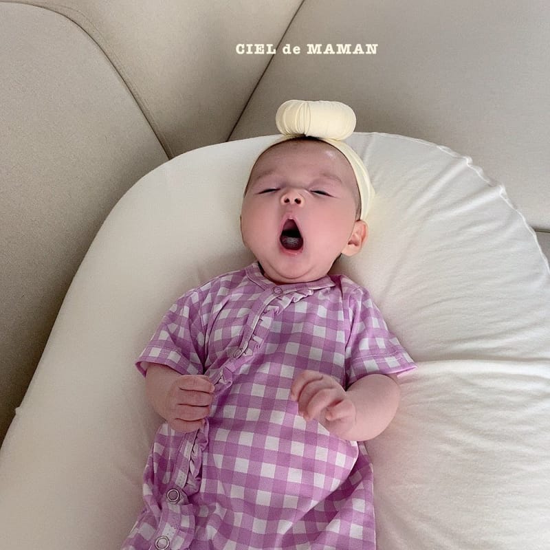 CIEL DE MAMAN - Korean Children Fashion - #Kfashion4kids - Check Frill All-in-one - 3