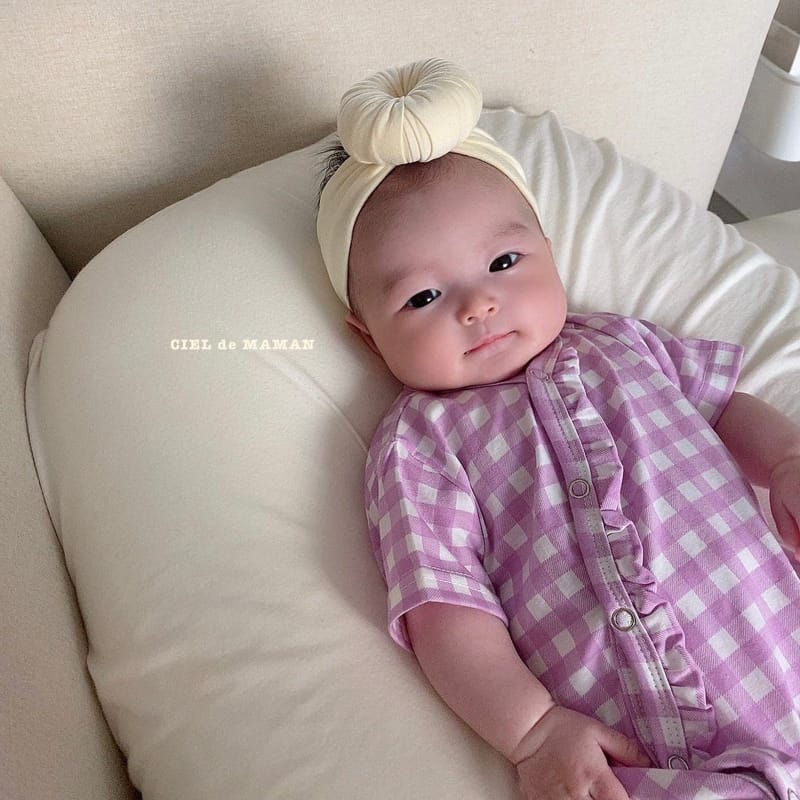 CIEL DE MAMAN - Korean Children Fashion - #Kfashion4kids - Check Frill All-in-one - 5