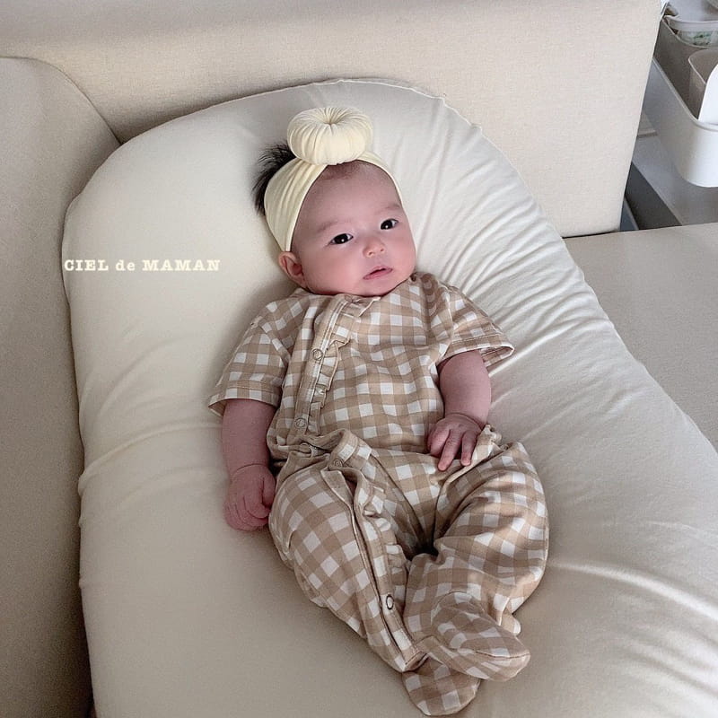 CIEL DE MAMAN - Korean Children Fashion - #Kfashion4kids - Check Frill All-in-one - 7