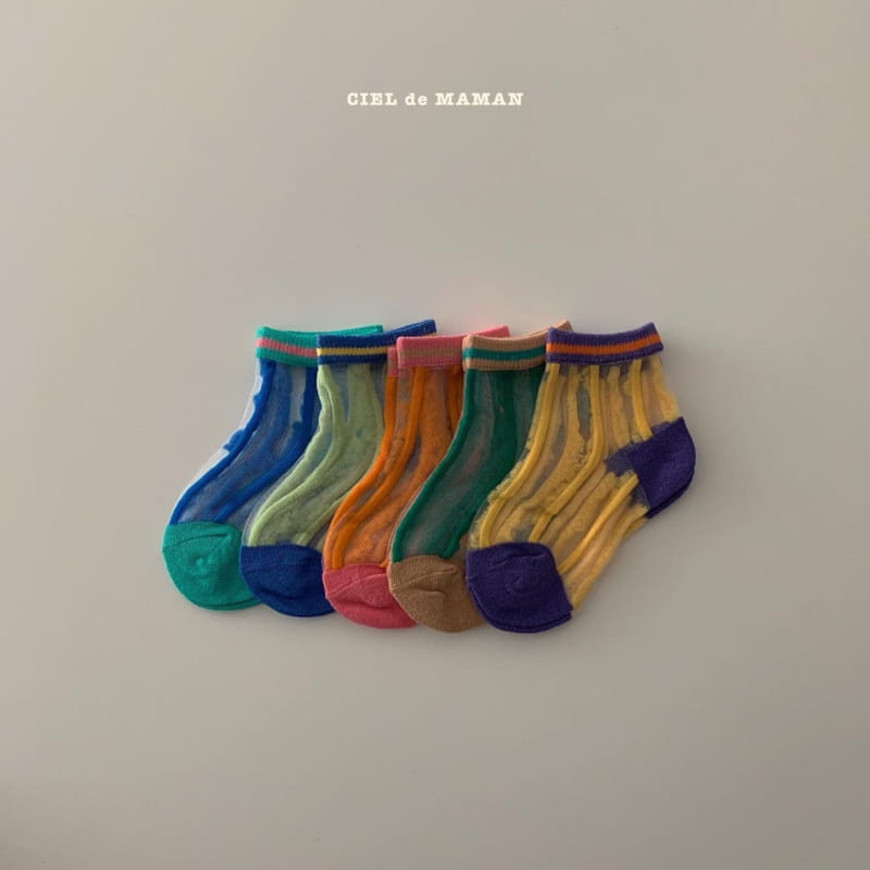 CIEL DE MAMAN - Korean Children Fashion - #Kfashion4kids - Mesh Socks [set of 5] - 3