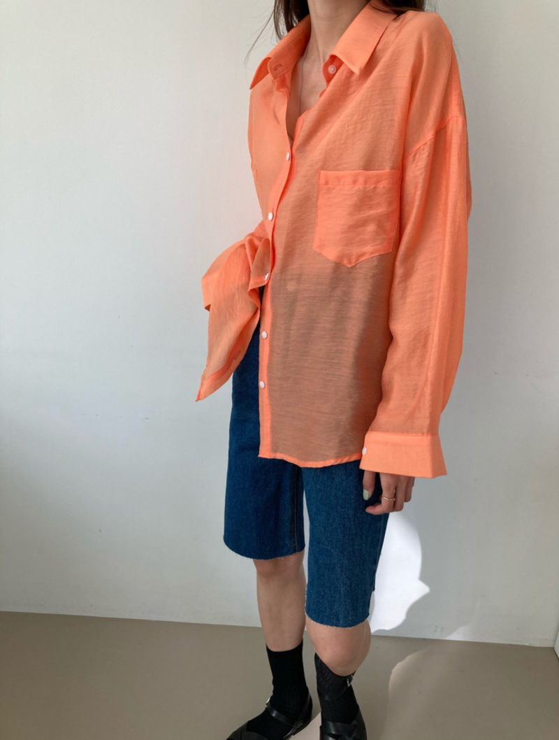 COCO J - Korean Women Fashion - #Kfashion - Lauren See Through Shirt - 10