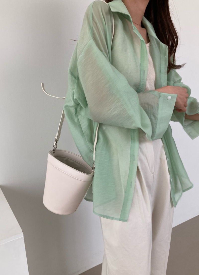 COCO J - Korean Women Fashion - #Kfashion - Lauren See Through Shirt - 6