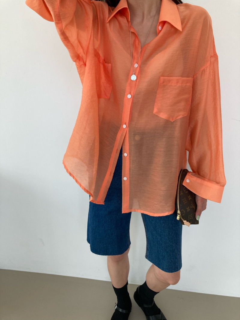 COCO J - Korean Women Fashion - #Kfashion - Lauren See Through Shirt - 9