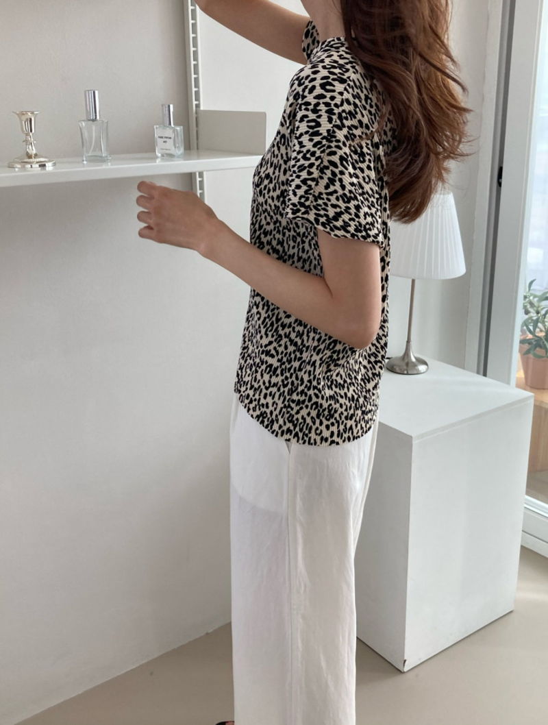 COCO J - Korean Women Fashion - #Kfashion - Leopard Cap Tee - 3