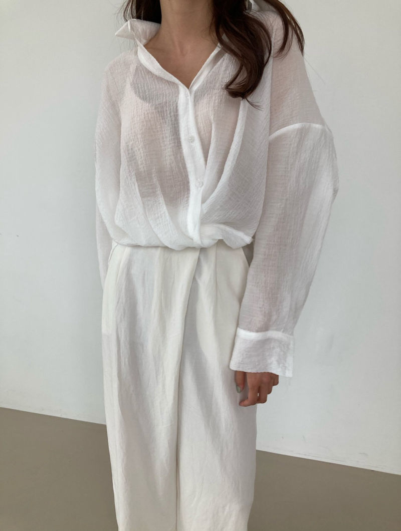 COCO J - Korean Women Fashion - #Kfashion - Roy Twist Shirt - 10