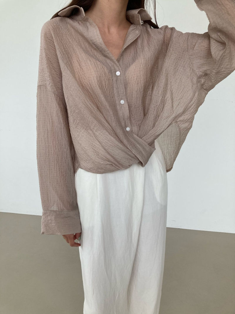 COCO J - Korean Women Fashion - #Kfashion - Roy Twist Shirt - 9