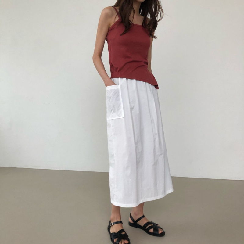 COCO J - Korean Women Fashion - #Kfashion - Unbalance Slit Sleeveless Top - 10